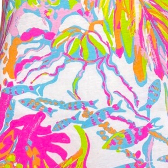 Lilly Pulitzer Dress Womens XS White Pink Christie Scuba to Cuba Cruise Vacation - Picture 6 of 10